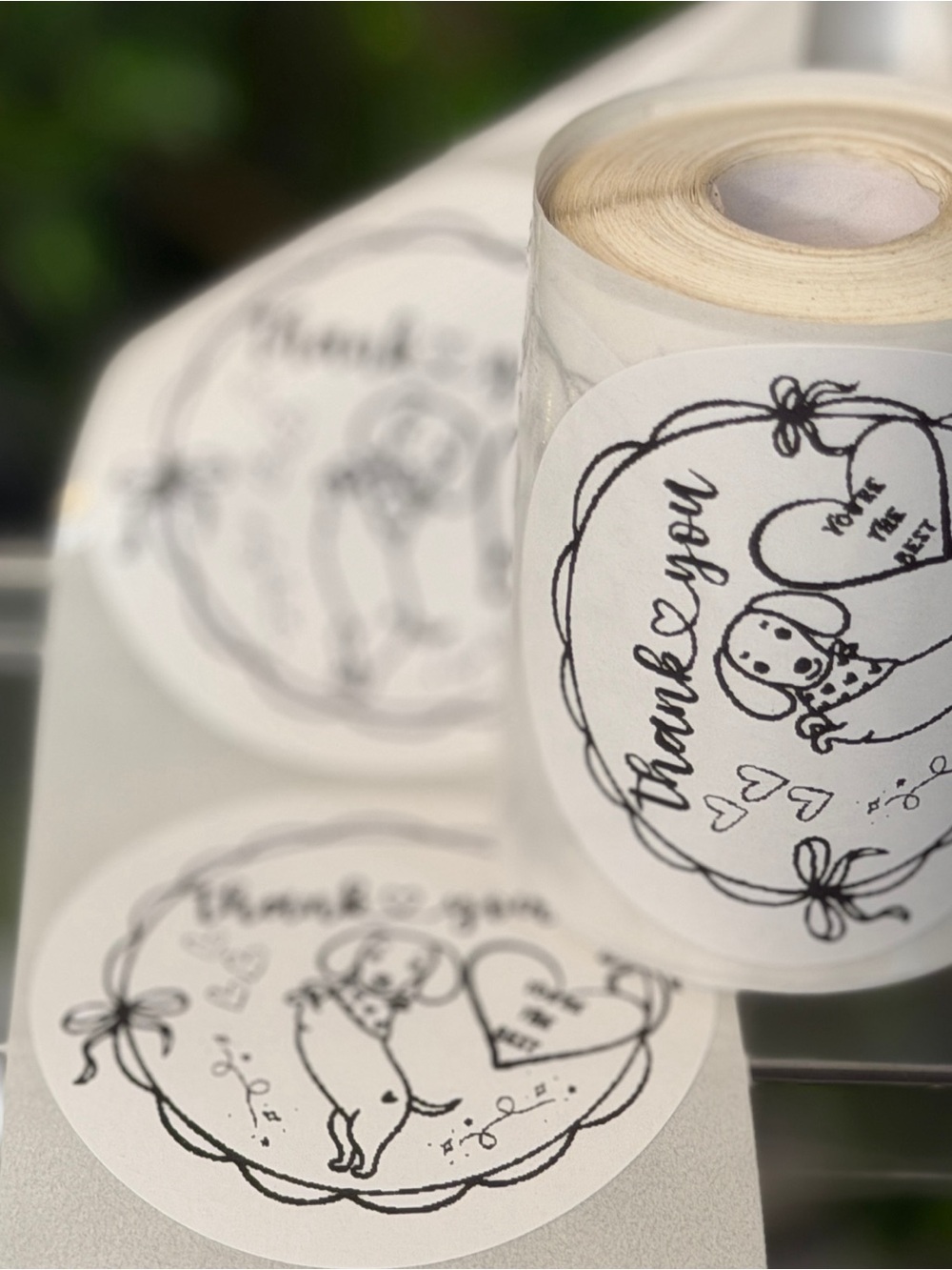 Thank You Dachshund Sticker 2” Round 200 Pack Small Business Packaging Cute - Picture 3 of 10
